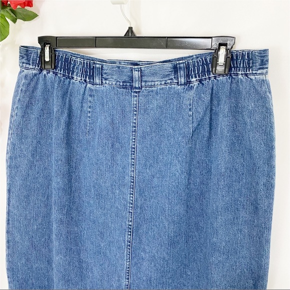 Casual Corner Skirts Vtg Casual Corner Annex Denim Jean Maxi Skirt
